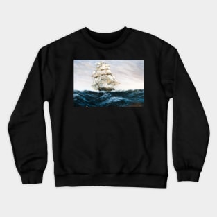 SQUARE RIGGER 'ARIEL'  AT SEA IN THE ATLANTIC Crewneck Sweatshirt